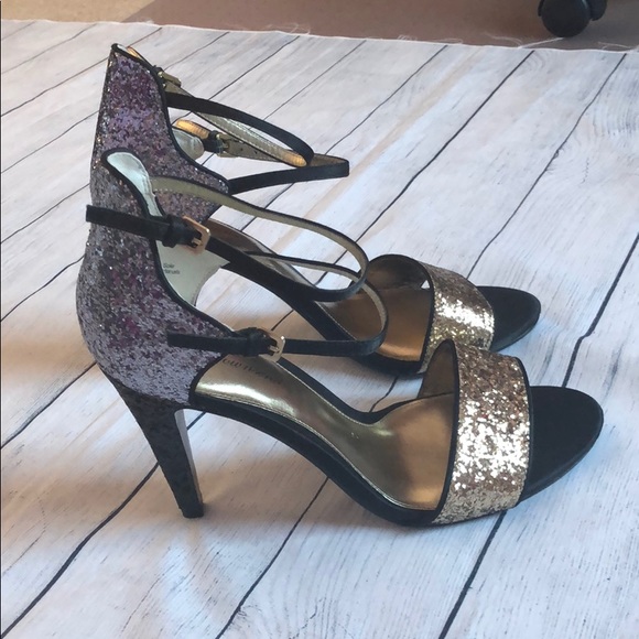 Lulu Townsend Shoes - Lulu Townsend Multi Colored Glitter Sparkle Heels